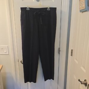 Rafaella Navy Linen Blend Pants (#4)